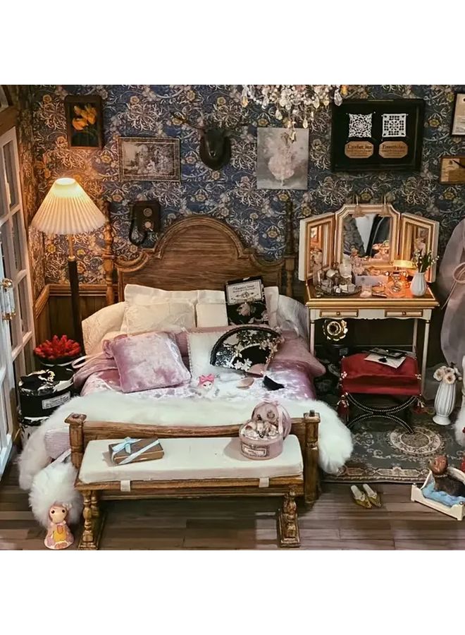 Classic Jacquard Dollhouse Wallpaper Miniature Scenes DIY Toy House Durable Paper Multiple Styles - Image 4