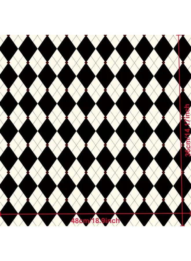 Classic Jacquard Dollhouse Wallpaper Miniature Scenes DIY Toy House Durable Paper Multiple Styles - Image 3