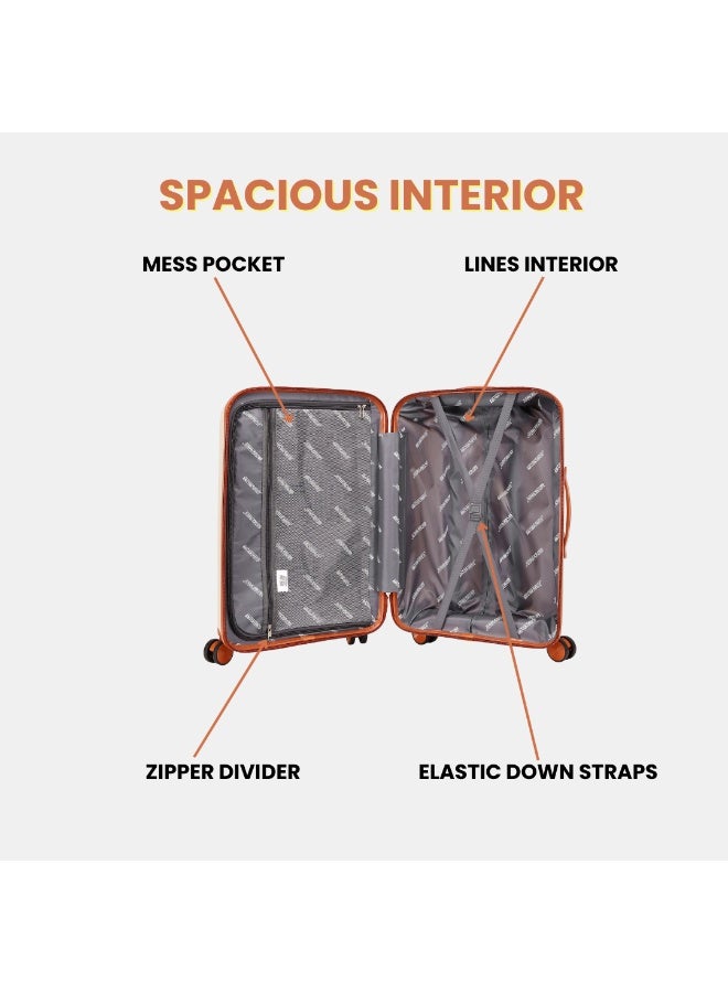 السياحية البريطانية حقيبة سفر بريتش توريستر الصلبة متوسطة الحجم ٢٤ بوصة - بيج - Image 5