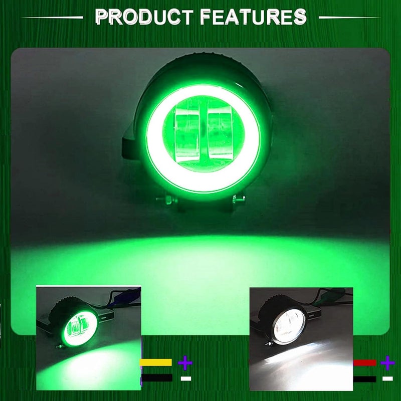 Ourbest LED Halo Ring Spotlights with Switch - Offroad Driving Work Light for Motorcycle, ATV, Truck, and Agricultural Vehicles - Image 2