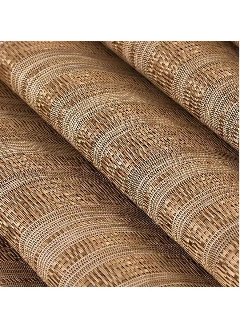 Laseta 6 PCS  Service Mat,Placemats,Table Place Mats for Kitchen Dining, Heat-Resistant Anti-Skid Stain Washable PVC Table Mats, Easy to Cleaning Woven Vinyl Dinner Mats ,GOLD , 6 Pack 30*45CM  - Image 3