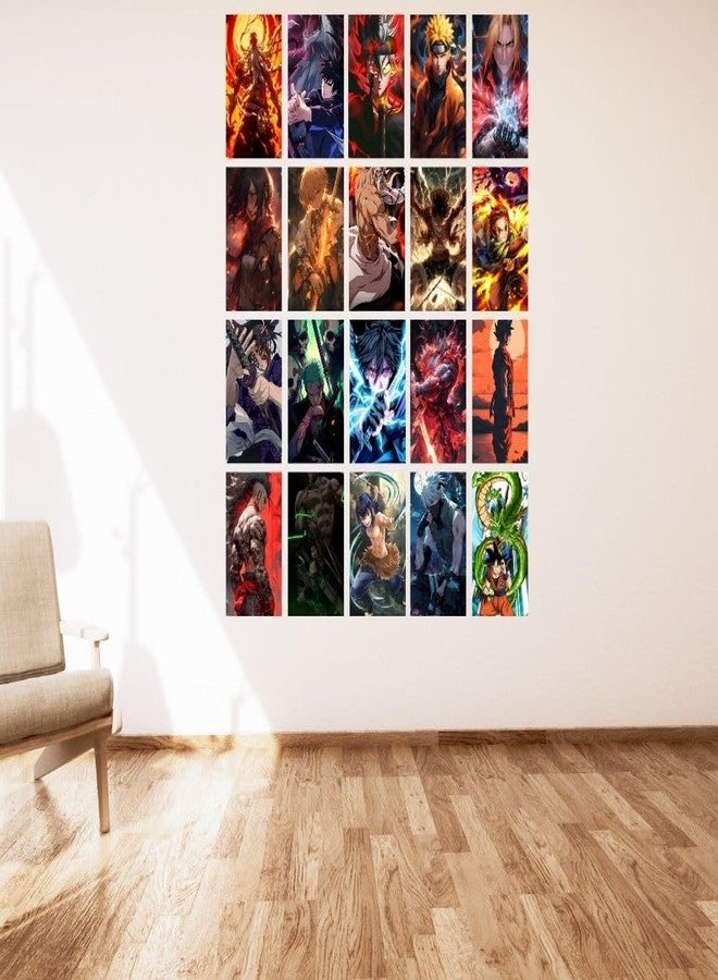 Posters Inc Demon Slayer, Naruto, Manga Anime Action Figures Wall Posters, Home Decor Items for Living Room, Birthday Gifts for Men, 300 GSM HD Quality Print, A4 Size Paper with Sticker, Set of 20 - Image 5