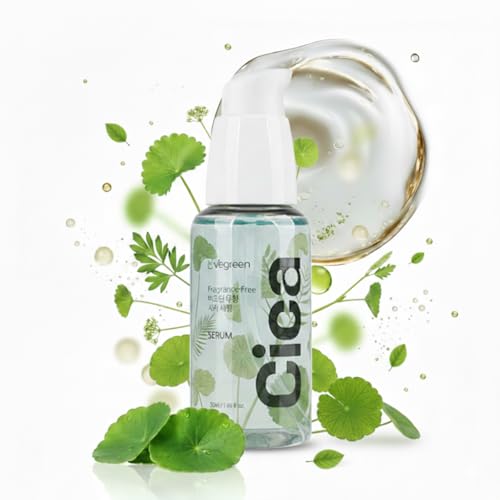 VEGREEN FragranceFree Cica Serum Centella Asiatica Enriched Face Serum for Women Men AlcoholFree Centella Unscented Serum Face Moisturizer Hydrating Serum for All Skin Types 169 fl oz - Image 2