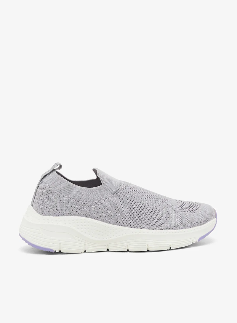 Ginger Texured Knit Chunky Sole Comfort Slip On