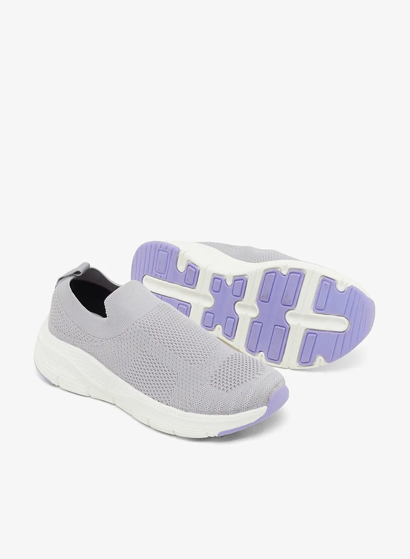 Ginger Texured Knit Chunky Sole Comfort Slip On
