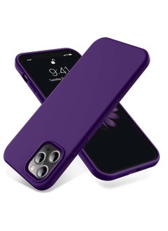 iPhone 11 Pro Max Case, Slim Liquid Silicone Case Compatible with iPhone 11 Pro Max 6.5 Inch, Full Body Microfiber Lining Protective Case (Purple)