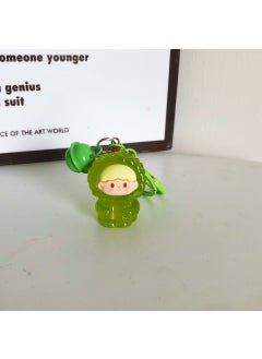 Generic 3D Fruit Bell Keychain Cute Students Accessory GiftThird generation three-dimensional fruit zaizai keychain [luminous leg hugging durian] Third generation three-dimensional fruit zaizai keychain [luminous leg hugging durian] 