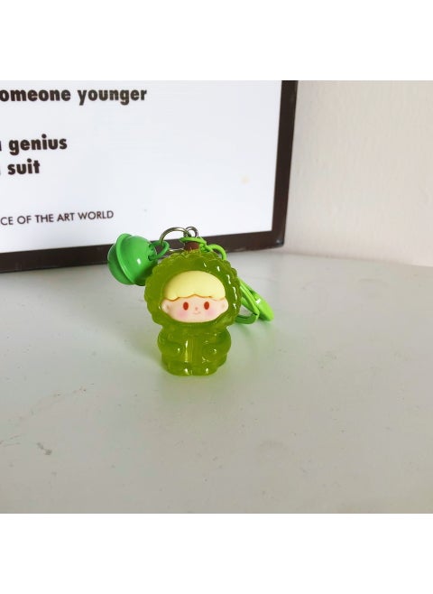 3D Fruit Bell Keychain Cute Students Accessory GiftThird generation three-dimensional fruit zaizai keychain [luminous leg hugging durian] Third generation three-dimensional fruit zaizai keychain [luminous leg hugging durian]