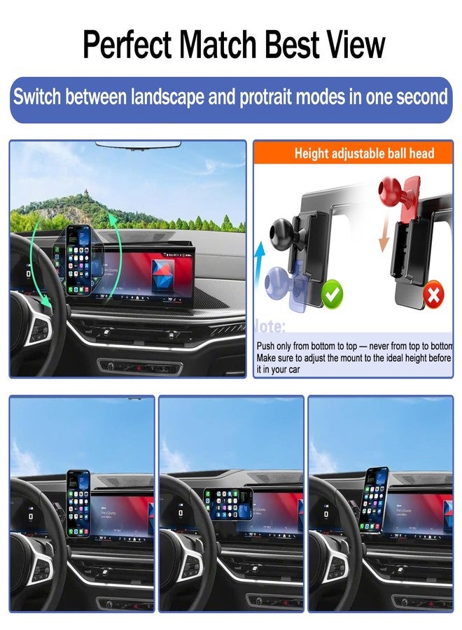 Hesanzol Car Phone Holder for 2026 2025 2024 BMW X5 X6 /2026 2025 2024 2023 BMW X7 14.9-inch Screen, 360° Rotation Cell Phone Mount Compatible with MagSafe - Image 3