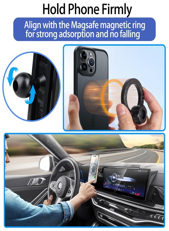 Hesanzol Car Phone Holder for 2026 2025 2024 BMW X5 X6 /2026 2025 2024 2023 BMW X7 14.9-inch Screen, 360° Rotation Cell Phone Mount Compatible with MagSafe - Image 4