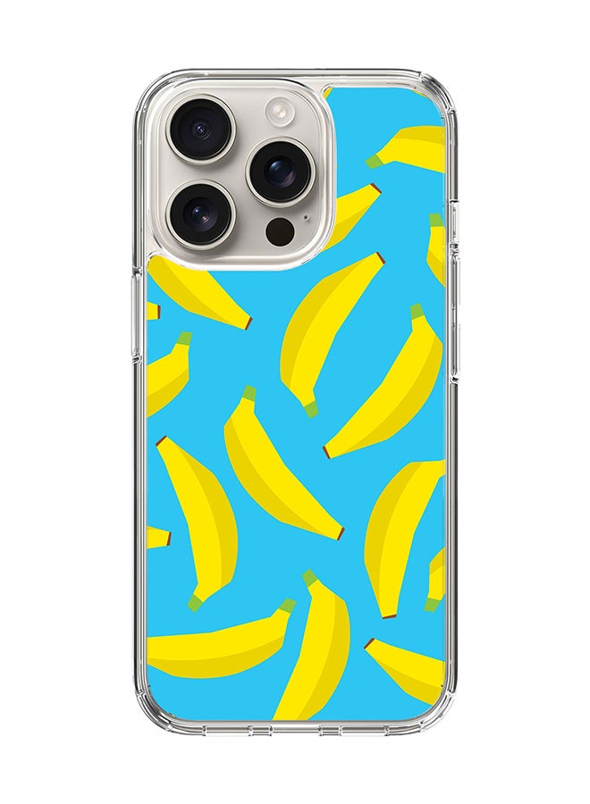Stylizedd For iPhone 16 Pro Case [Compatible with MagSafe] Slim Magnetic cover Clear Phone Case - Scattered Bananas FP - Image 1