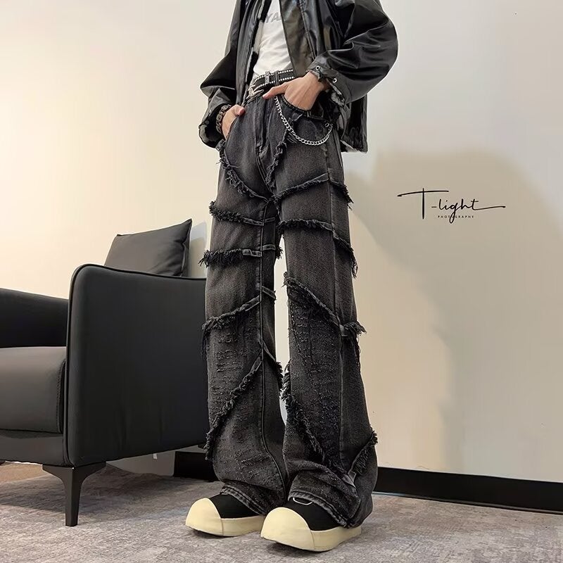 Unisex Classic Denim Jeans Loose Fit Daily Outdoor Wear - Image 5