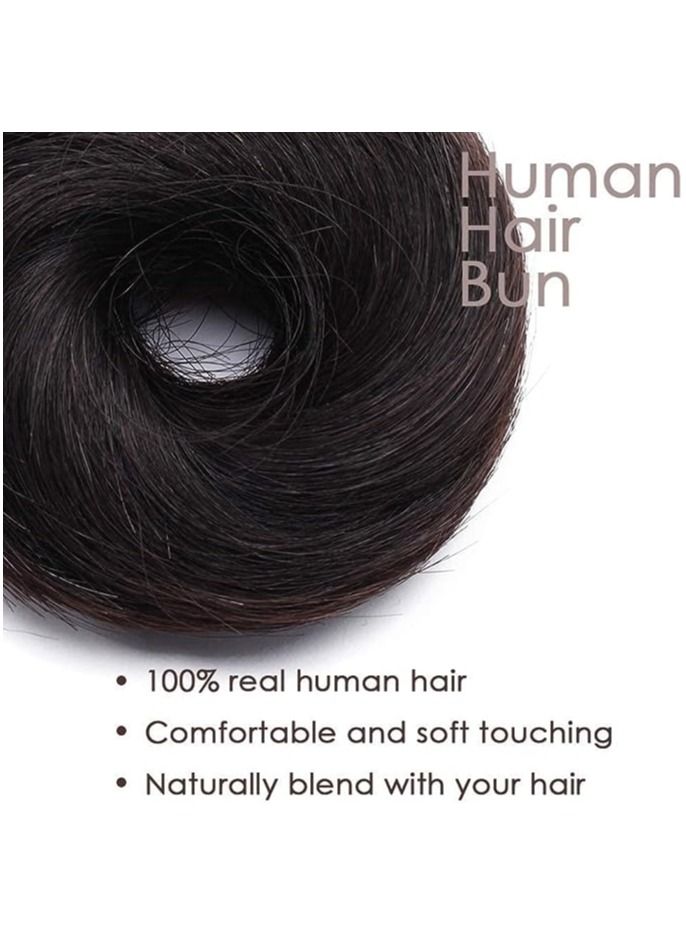 Estelle Nature Real Hair Bun ,Hair Pieces ,100% Human Hair Elastic Donut Chignons Bun ,Topknot Costume Bun Ponytail For Women - Image 4