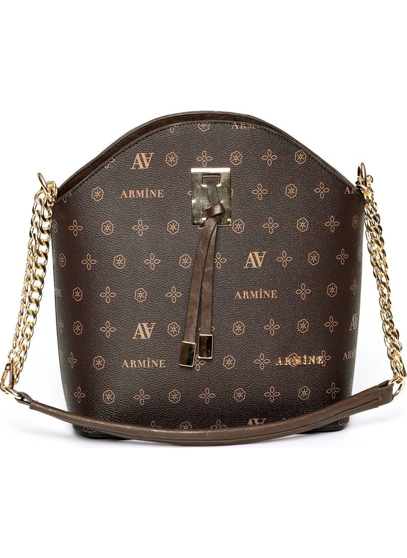 ARMINE Women's Shoulder Hand Bag Brown