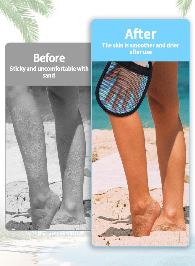 Aecsze 2 PCS Sand Remover for Beach, Soft Wipe Off Mitts for Sand Removal, Ideal for Beach, Volleyball, Surf - Image 4