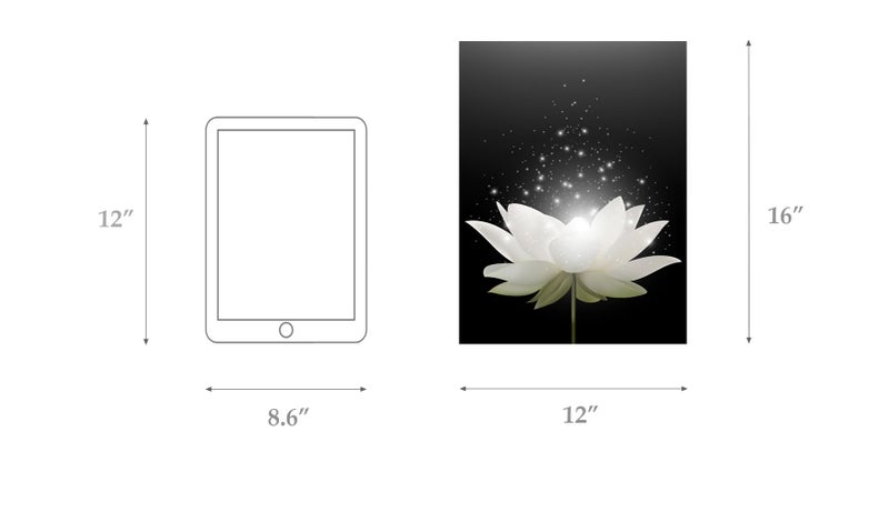 YIOZHAOFH Canvas Prints Wall Art Lotus Floral Blossom Pictures for Modern Wall Decor Artwork Spirtual Meditation Prints on Canvas Wall Decor for Yoga Room Framed (12x16inch)  - Image 2