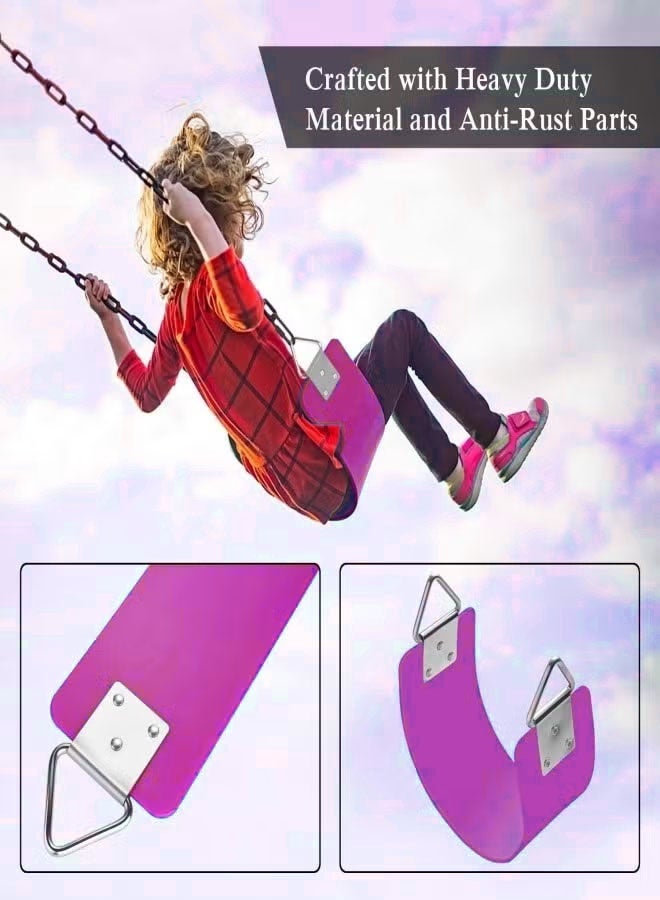 Fitness World Iron Wall Swing with Swing Seat and Chains for Outdoor Activities, Durable, Anti-Slip, Durable and Easy to Assemble Swing Seats, Kids Swing for Playground, Backyard and Playroom with Plastic Covered Chain and Hooks - Image 2