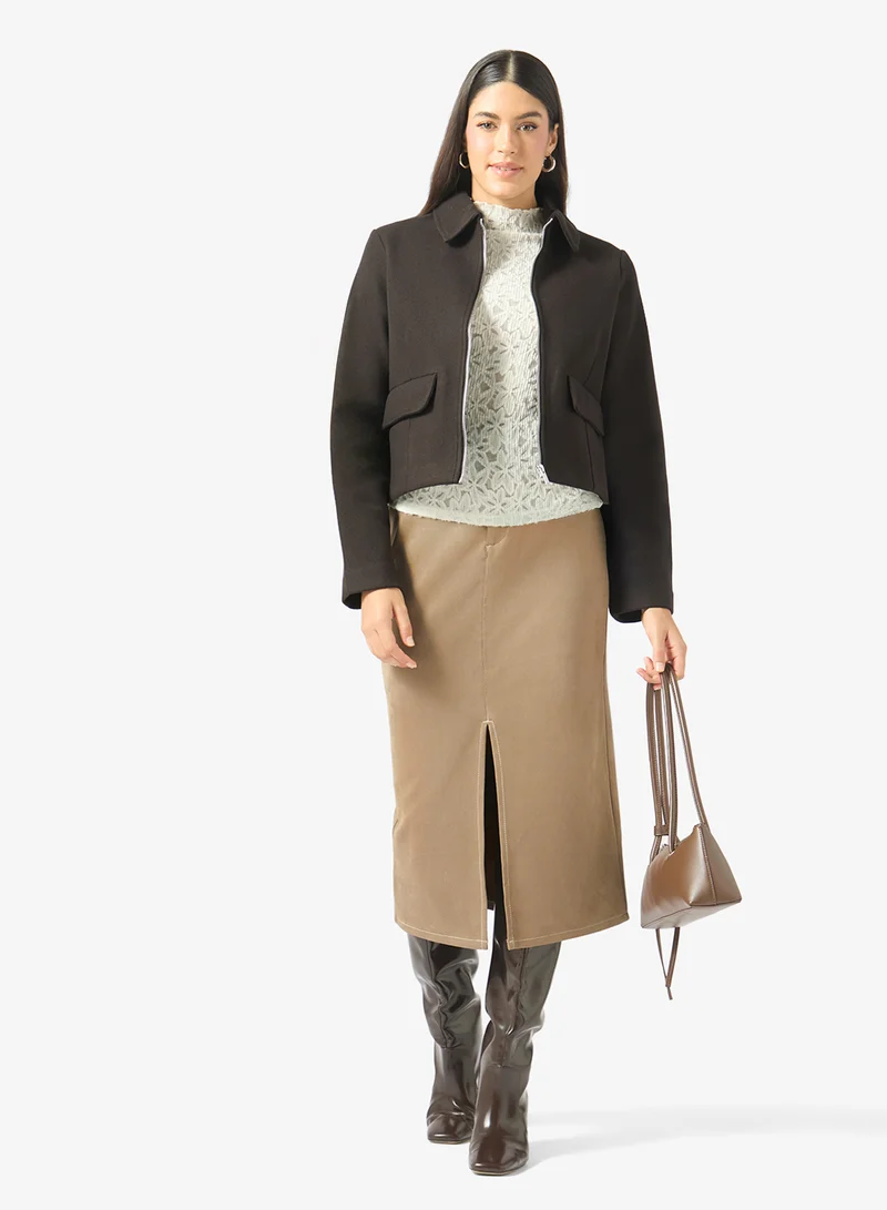 Vero Moda  Fortuneadelyn Short  Zip Through Jacket for Women | Best Price UAE