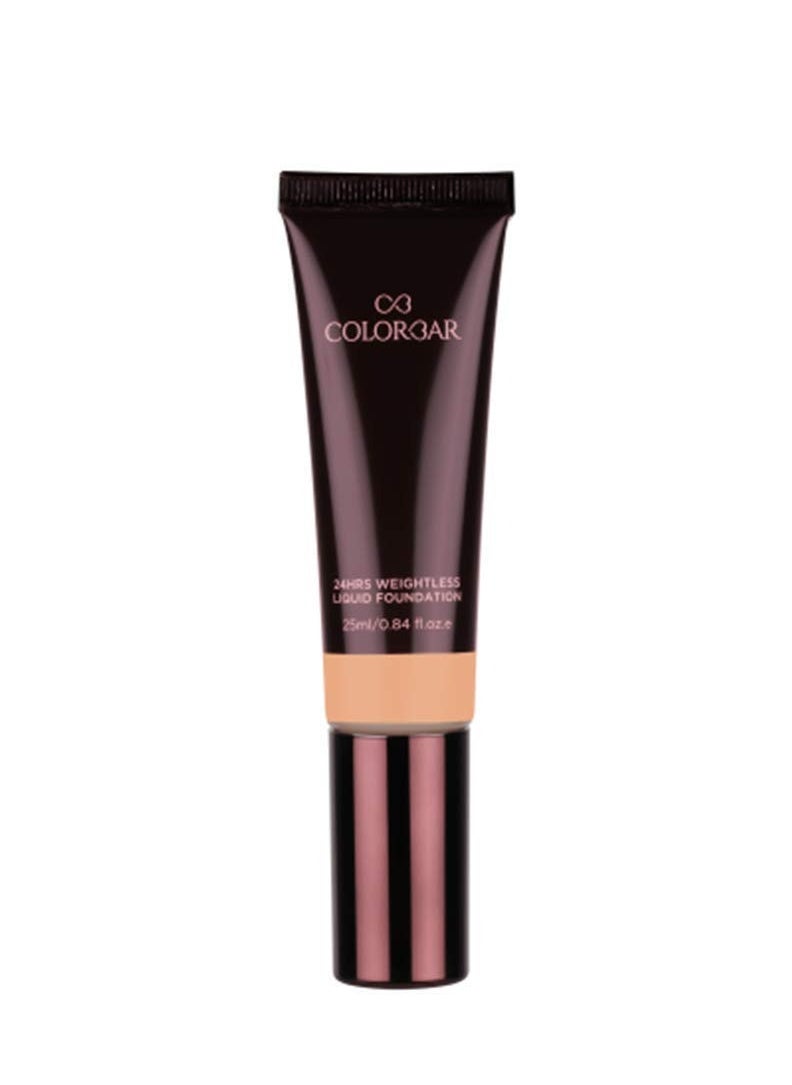 Colorbar Cosmetics 24Hrs Weightless Liquid Foundation FW 23 25ml Lightweight Oil Free Satin Natural Finish Sweat Resistant Fragrance Free  - Image 1