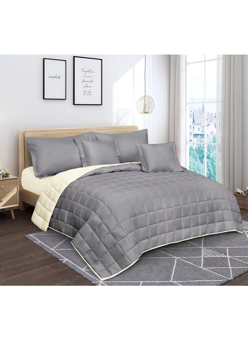 Red Rose Summer hotel double bed sheet to add elegance to your room decor, made of microfiber, size 240*260 cm, 6 pieces  - Image 1
