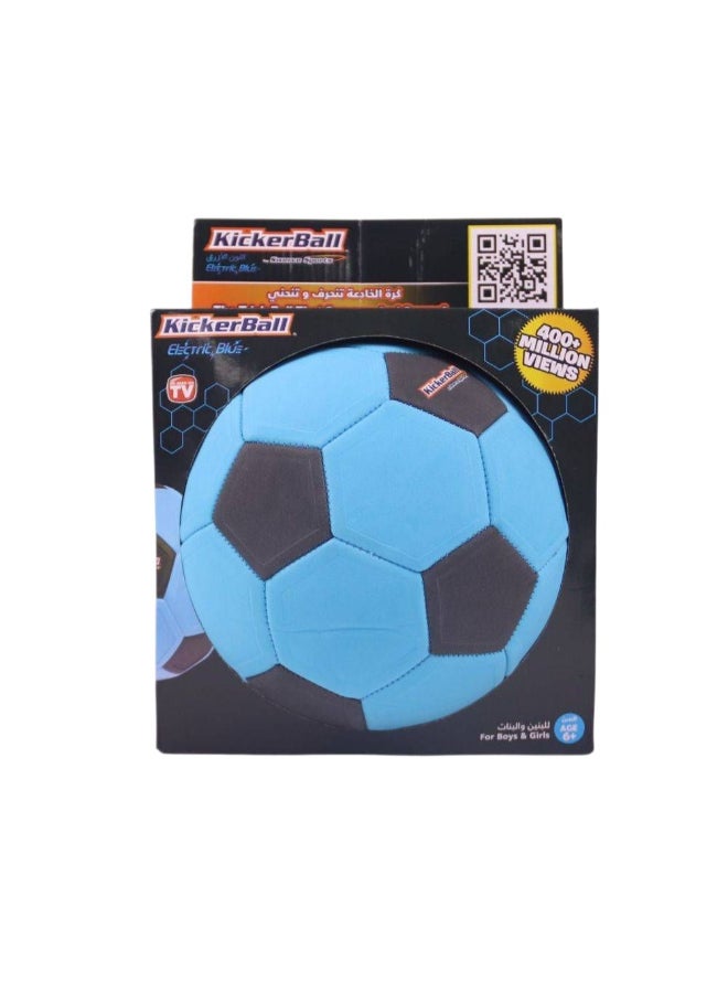 KickerBall Curve and Swerve Soccer Ball (Size 4, Electric Blue/Black) - Image 1