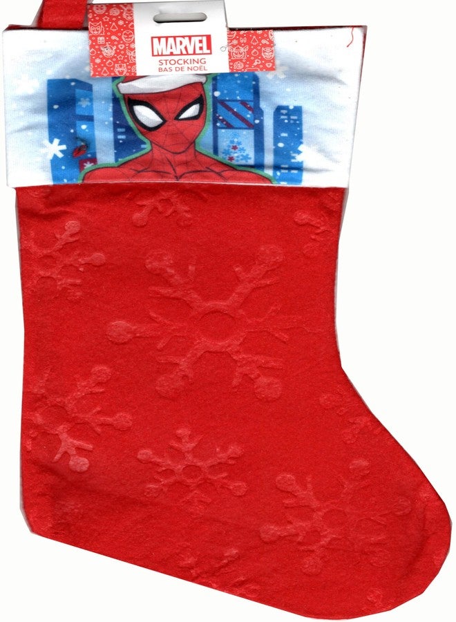 Spider Man Kids Felt Holiday Stocking Home Decor (Red)