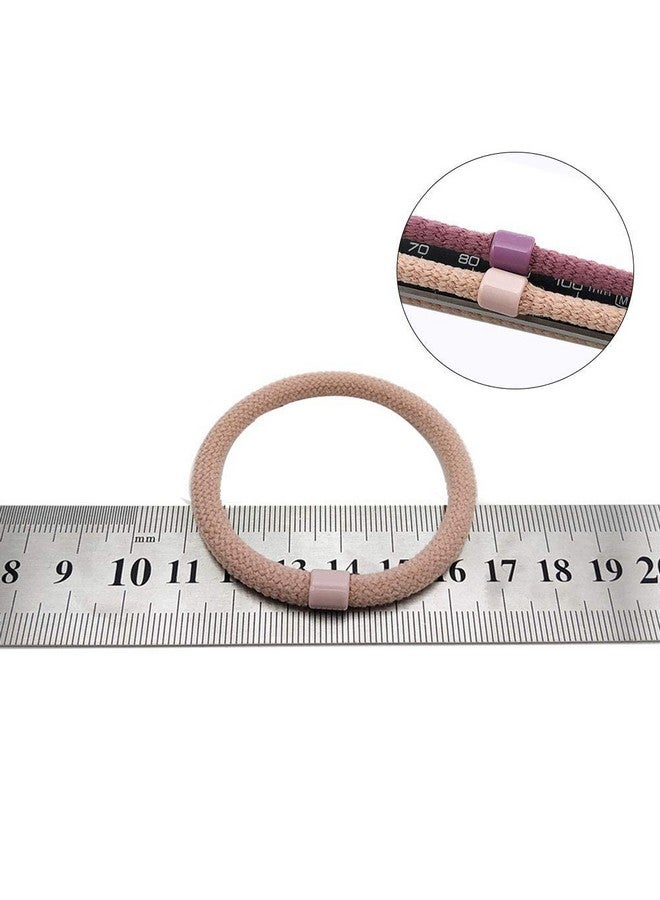 Rlanos 10pcs Hair Ties,High Elastic Hair Rubber Bands Ponytail Holders for Thick Curly Hair,No Metal No Damage Colored/Clear Elastic Hair Rubber, New Types Hair Tie for Women, Girls,Man - Image 3