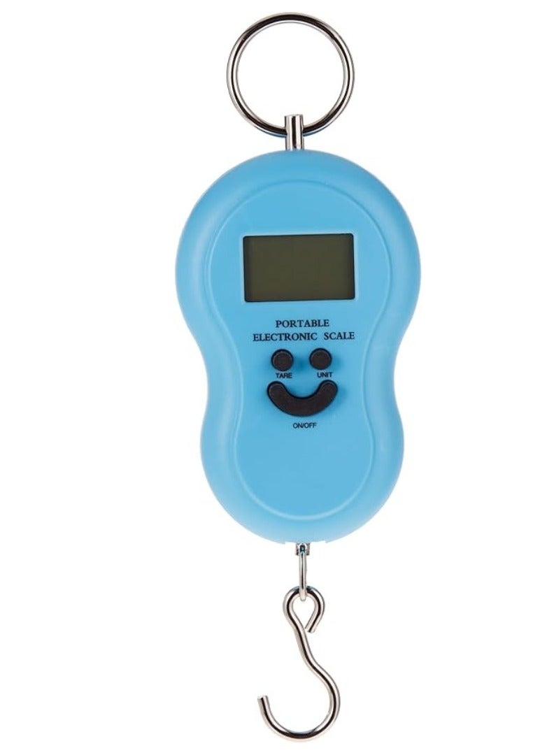 Portable Digital Hanging Scale 30kg – Blue, LCD Display, Cartoon Smile Design - Image 3