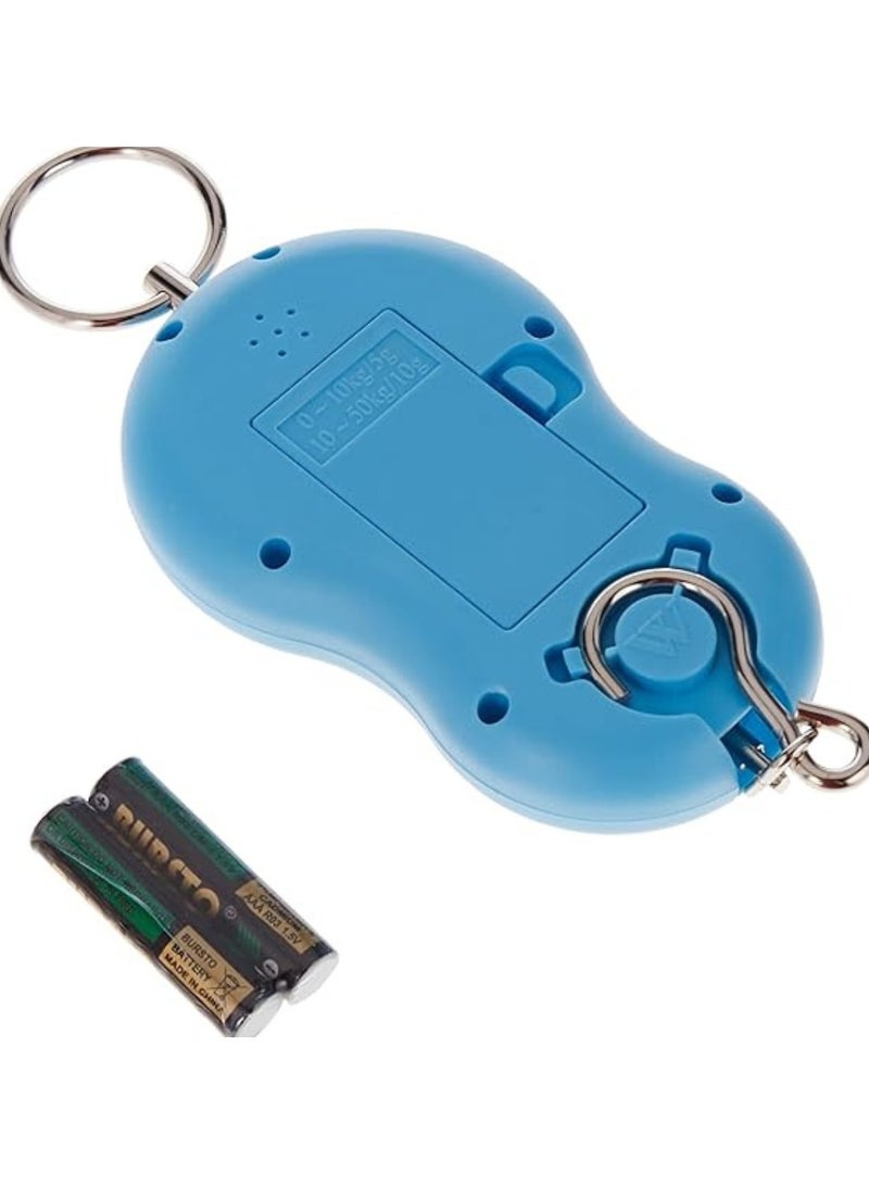 Portable Digital Hanging Scale 30kg – Blue, LCD Display, Cartoon Smile Design - Image 2
