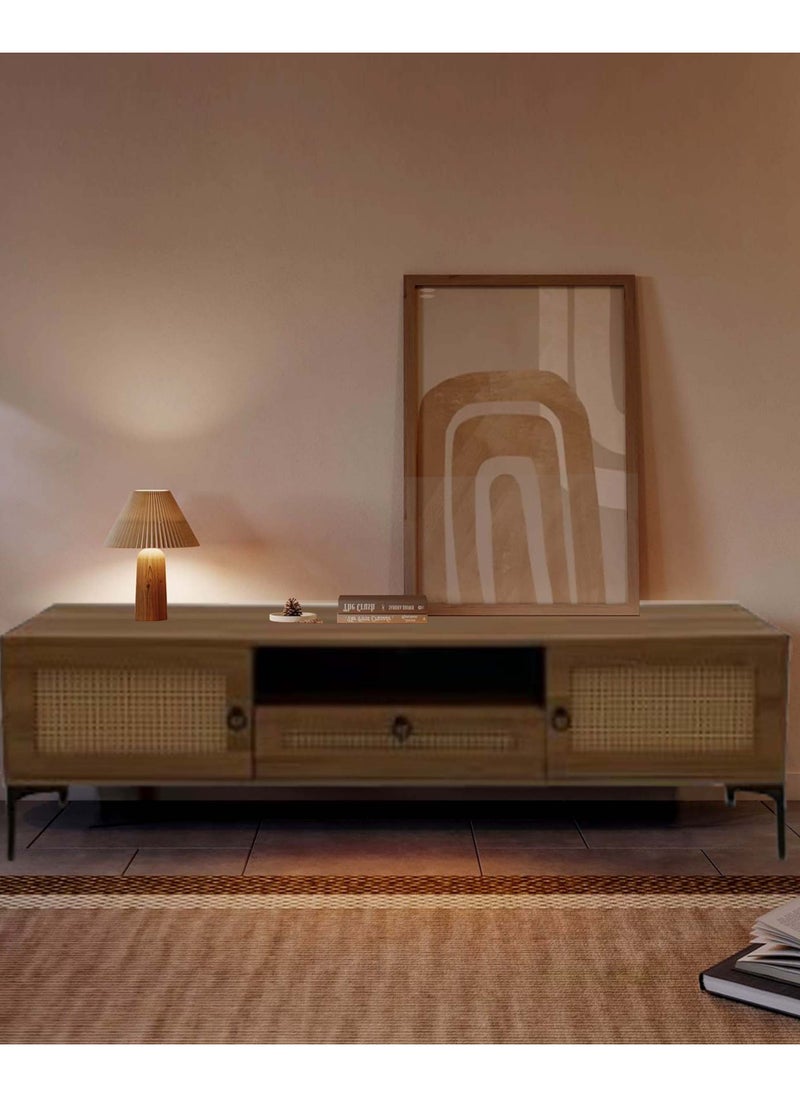 Living طاولة وحدة الترفيه للتلفزيون لاك بني 180 سم.  - Image 4