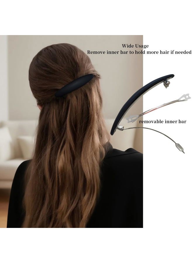 Markuii Large Hair Barrette for Women 4 Inch No Slip Not Easy to Break French Hair Clips for Thick to Thin Hair, 3 Pack - Image 4