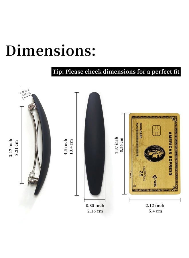Markuii Large Hair Barrette for Women 4 Inch No Slip Not Easy to Break French Hair Clips for Thick to Thin Hair, 3 Pack - Image 2