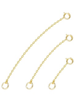 Alwan Silver (Gold Plated) 3 Different Size Necklace Extenders  - Image 1