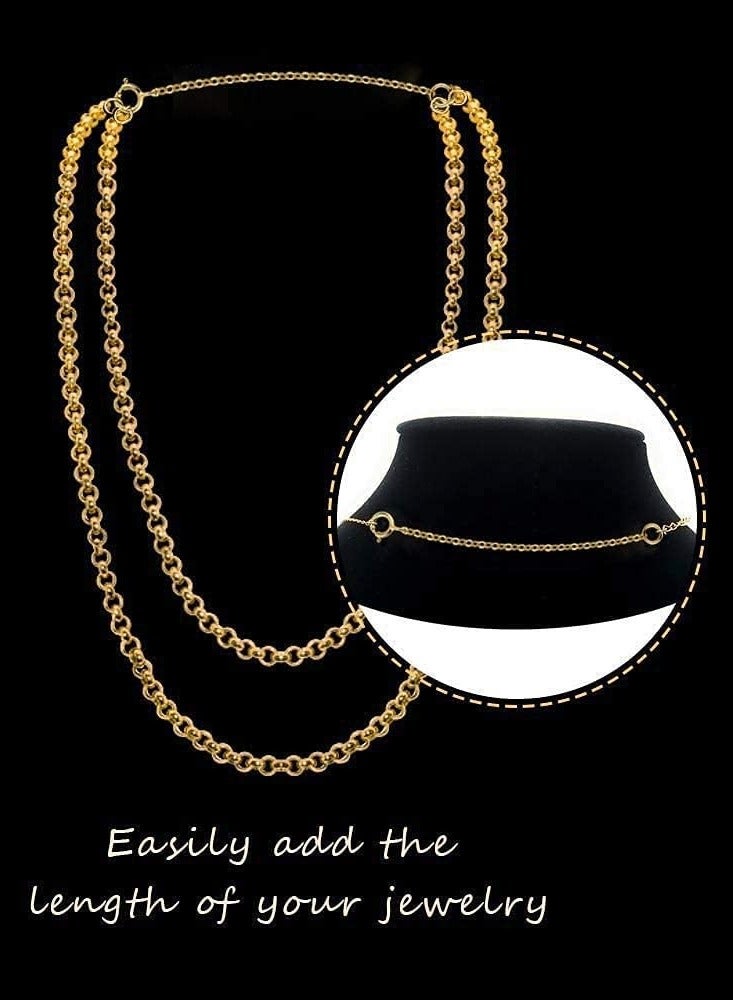 Alwan Silver (Gold Plated) 3 Different Size Necklace Extenders - Image 4