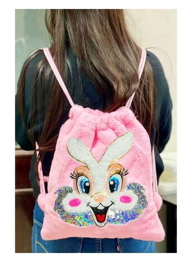 SUN FLASH Soft Fur Bag for Kids - School & Picnic Bag/Lightweight Travel Mini Backpack for Girls & Kids, Birthday Gift for Girls, Return Gift (Random Color) - Image 4