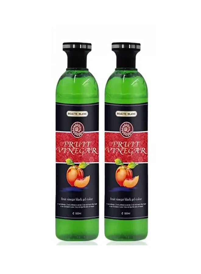 BEAUTE BLANC Fruit Vinegar Gel Hair Color, 100% Natural Black Hair Dye for Men Women -1000 ml - Image 1
