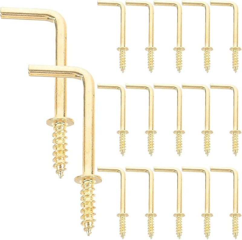 L براغي خطافية 200 قطعة خطافات ذهبية ذاتية التنصيب لحائط الحجم 3 30X1 20X0 50 سم - Image 5