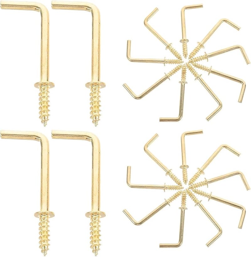 L براغي خطافية 200 قطعة خطافات ذهبية ذاتية التنصيب لحائط الحجم 3 30X1 20X0 50 سم - Image 2