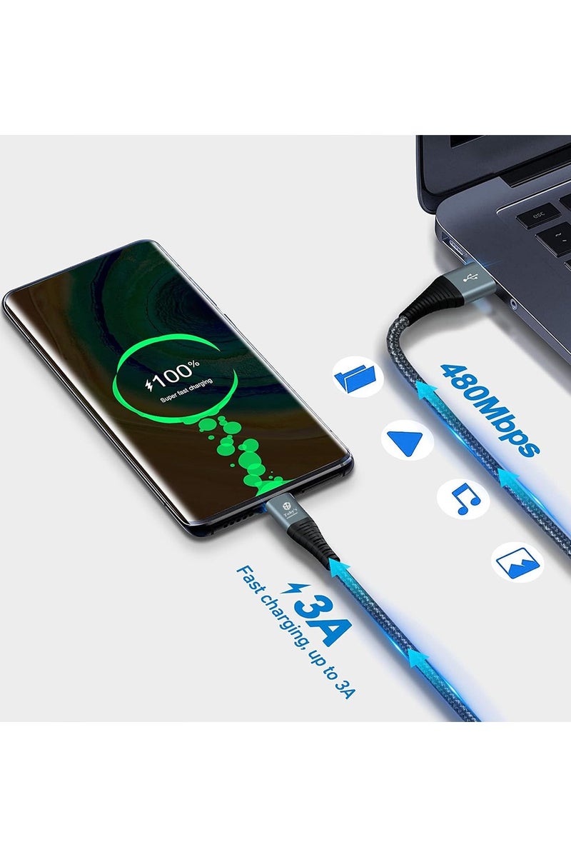 Toby's CC-09 4A Type-C Fast Charging Cable, 1M Length, Durable Aluminum Alloy and Nylon Braided, USB Type Input for All Devices - Image 3