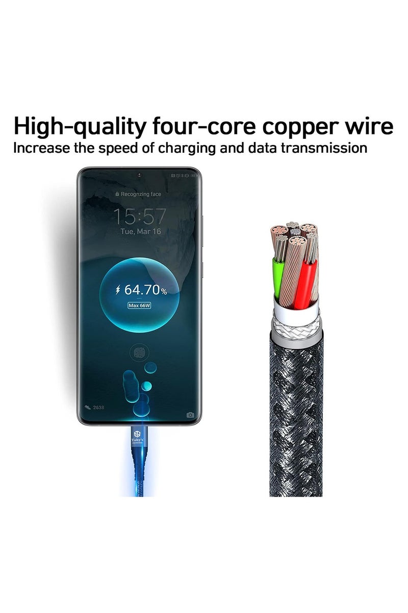 Toby's CC-09 4A Type-C Fast Charging Cable, 1M Length, Durable Aluminum Alloy and Nylon Braided, USB Type Input for All Devices - Image 5