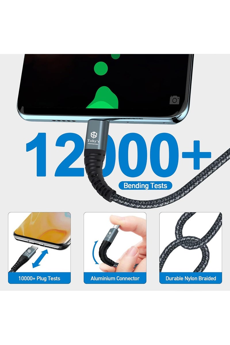 Toby's CC-09 4A Type-C Fast Charging Cable, 1M Length, Durable Aluminum Alloy and Nylon Braided, USB Type Input for All Devices - Image 2