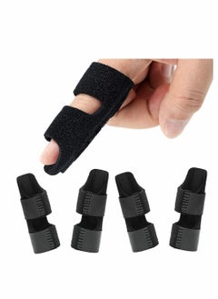 4 Pcs Trigger Finger Splints, Adjustable Trigger Finger Splint Brace, Finger Knuckle Immobilization, Protector, Straightening, Arthritis Relief, Pain Relief
