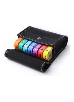 Generic Weekly Medicine Organizer With 7 Boxes Multicolor，Weekly Pill Organizer Box Case Travel Medication Reminder Daily AM PM  - Image 1