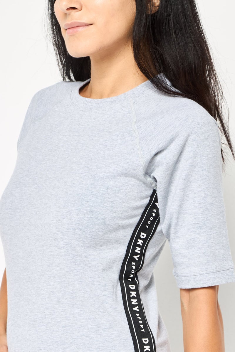 DKNY Women Sportswear Fit Short Sleeves Outdoor Dress, Light Grey - Image 3