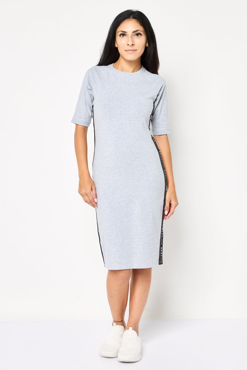 DKNY Women Sportswear Fit Short Sleeves Outdoor Dress, Light Grey - Image 1