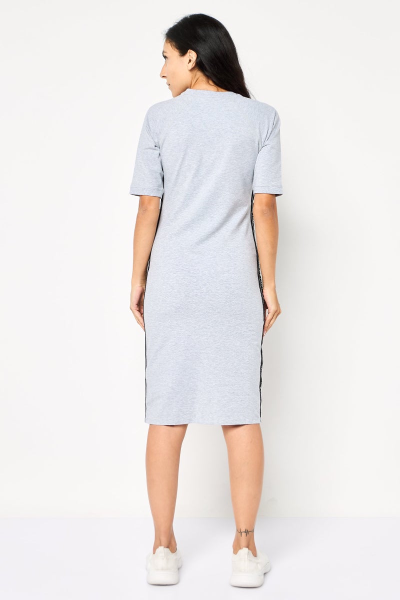 DKNY Women Sportswear Fit Short Sleeves Outdoor Dress, Light Grey - Image 4