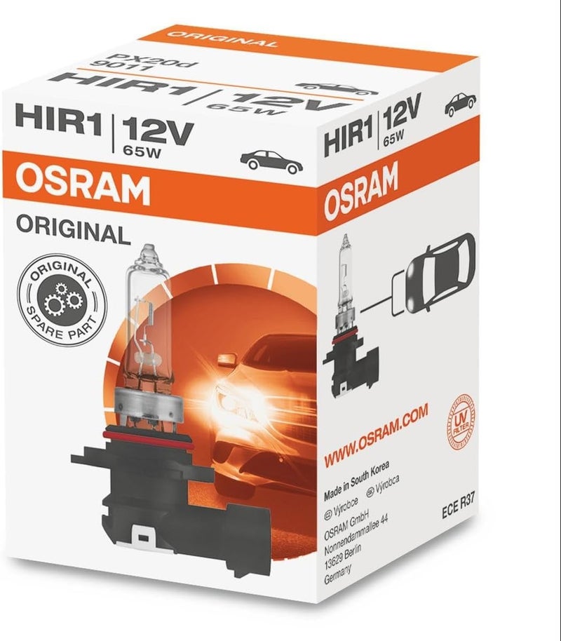 أوسرام OSRAM ORIGINAL LINE 12V، HIR1، مصباح هالوجين أمامي لسيارات الركاب، 9011، صندوق كرتوني قابل للطي (مصباح واحد) - Image 1