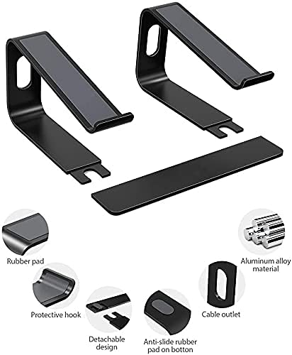 Gadget Wagon 10 13 14 15.6" Laptop Stand, Ergonomic Aluminum Laptop, Detachable,Riser Notebook Holder - Image 5