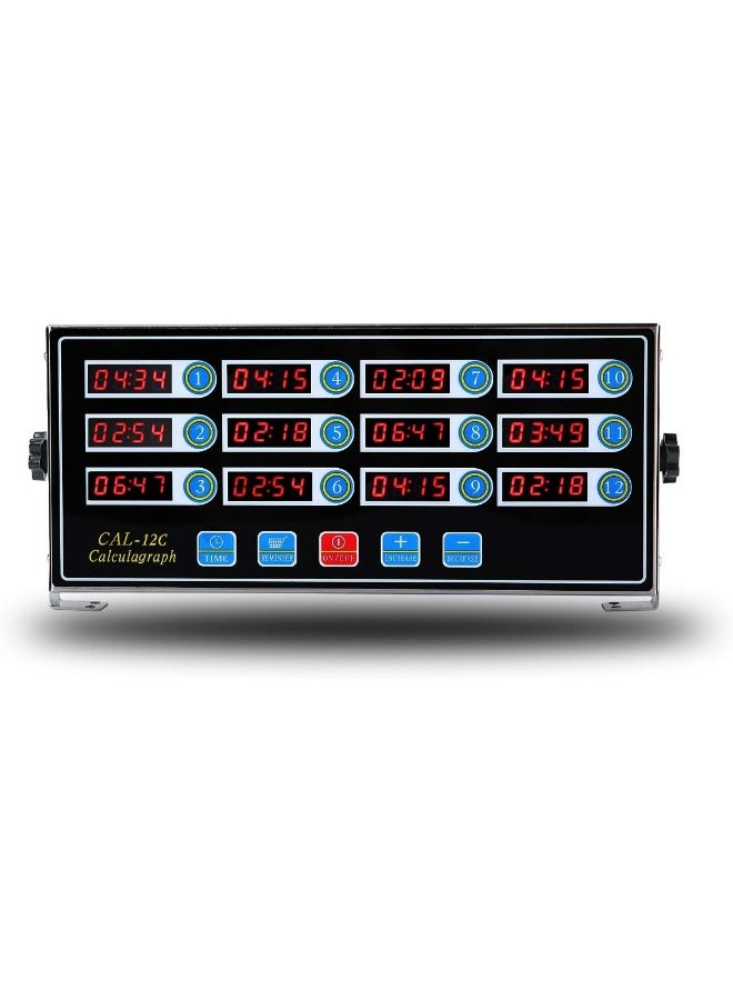 BIZOEPRO 12 Channel Digital Kitchen Timer Cooking Timer Reminder Commercial Burger Bakery Restaurant Clock Loud Alarm Stainless Steel LED Display Calculagraph Timer  - Image 1