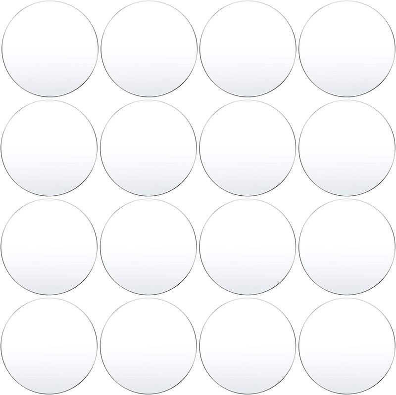 Khush Enterprise 3MM Transparent Acrylic Sheet Circle 16 pcs Perspex Plexiglass Dia 3 Inch X 16pcs